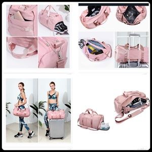 KEE SPENCE pink duffle gym bag